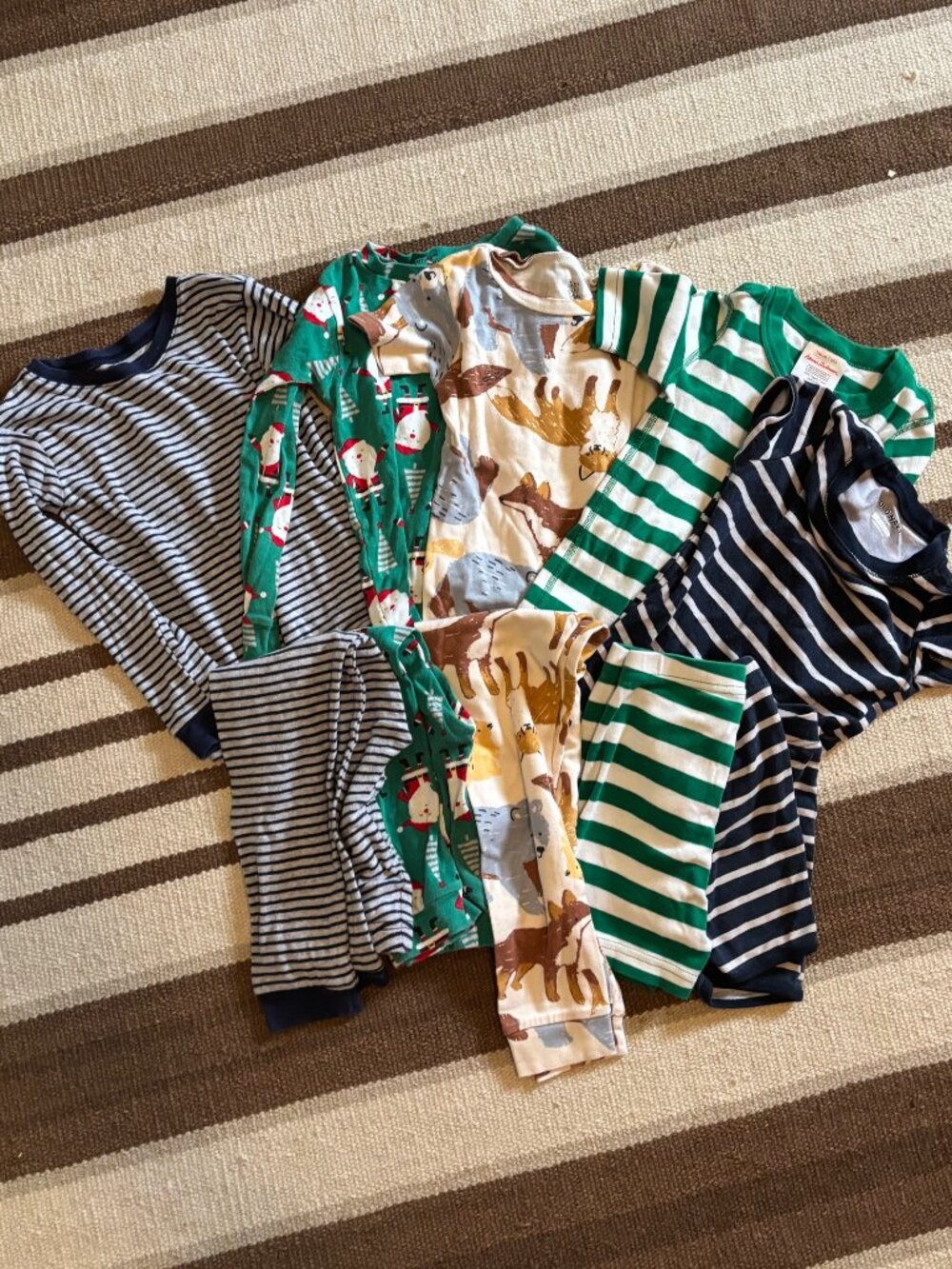Boys Pajama Lot 5T Carter's, Hanna Anderson, Old Navy / 5 Pairs
